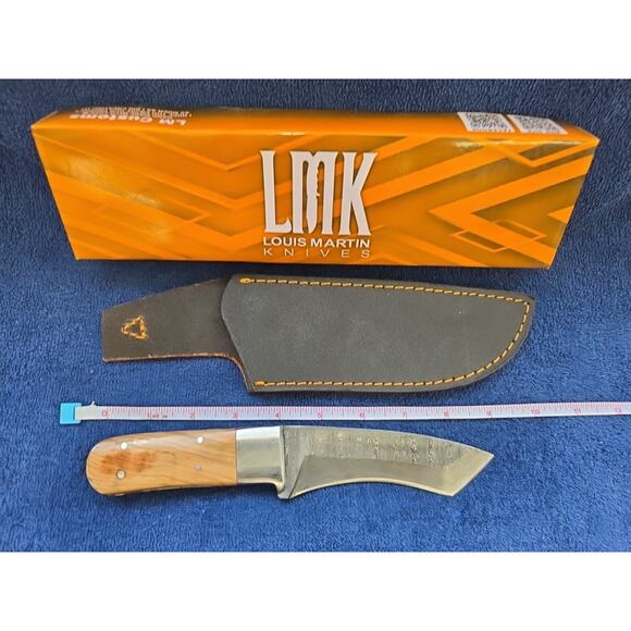 Hunting Bowie Knife 9 Inch Custom Made Forged Damascus Blade LMK Knives #7556 - Picture 1 of 7